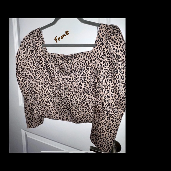 Zara Leopard Cropped Corset top - Picture 1 of 4